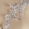 Silver Flower Branch Lace Applique 10 Inch Pearl Sequined Alencon Set